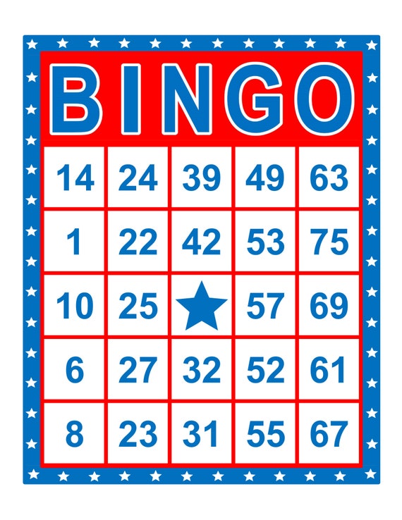 Bingo Cards 200 Cards 1 per Page Instant Pdf Download | Etsy