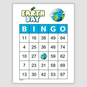 1000 Earth Day Bingo Cards Pdf Download, 1 and 2 Per Page, Instant Printable Fun Party Game
