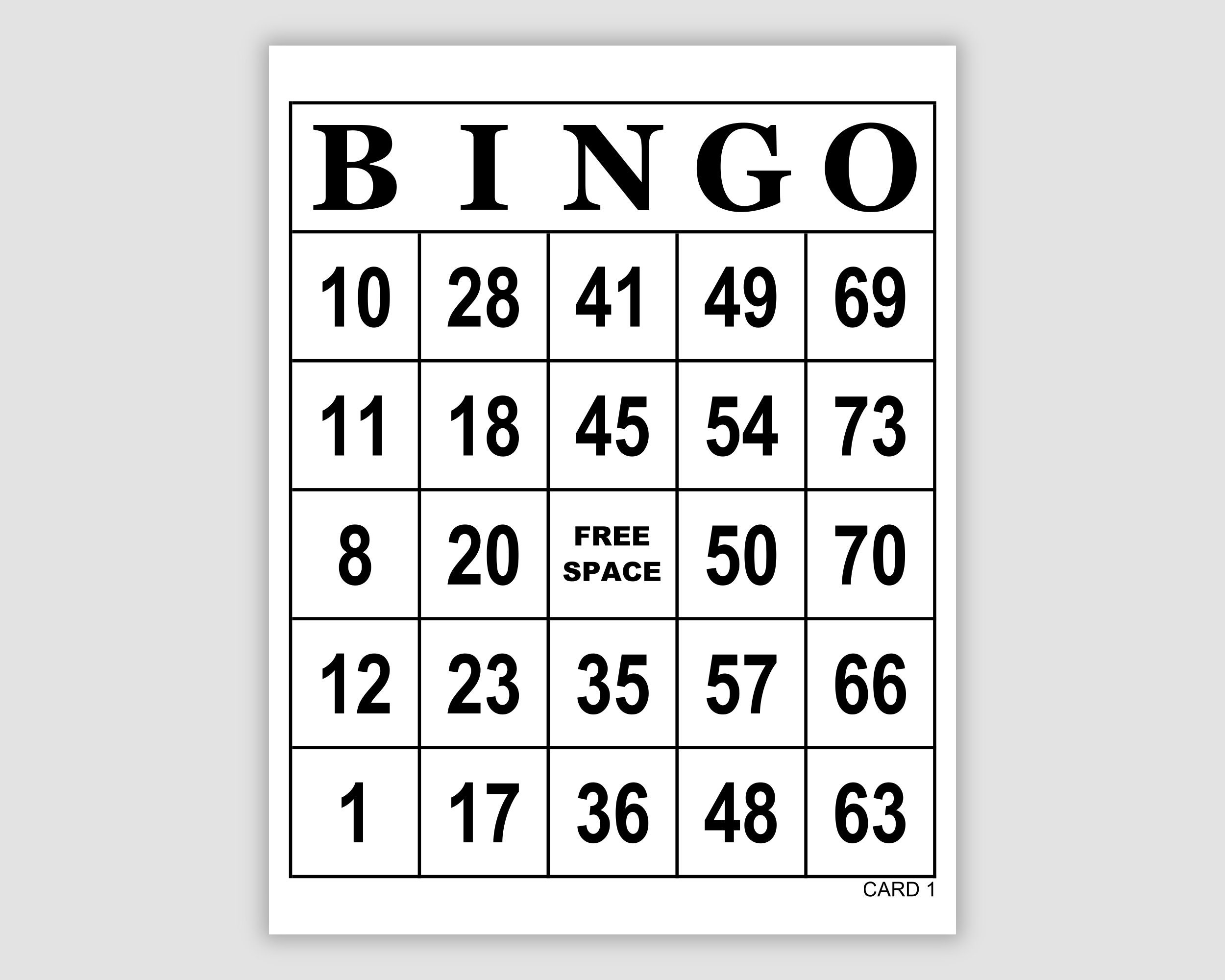 Carton de Bingo Jumbo