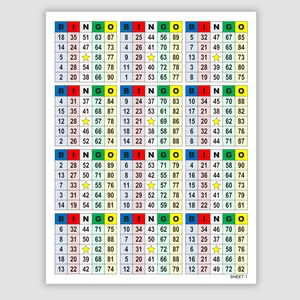 2400 Bingo Cards Pdf Download, 90 Call, 12 Per Page, Instant Printable Fun Party Game