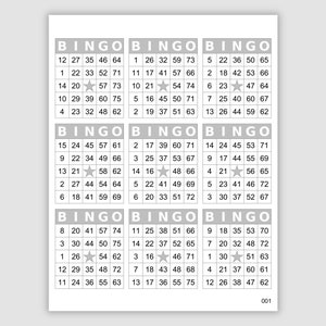 2007 Bingo Cards Pdf Download, 9 Per Page, Instant Printable Fun Party Game
