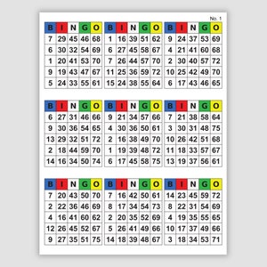 1008 Bingo Cards Pdf Download, 9 Per Page, No Free Space, Instant Printable Fun Party Game