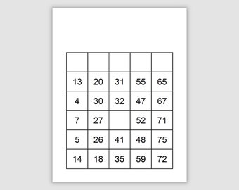 1000 Bingo Cards, Blank Areas To Personalize, 75 Call Bingo, DIY Custom Bingo Cards, Prints 1 Per Page Letter Size, Printable Pdf Download