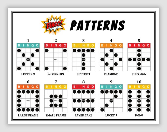 Easy Peasy BINGO Card Patterns for Really Fun BINGO Games - Bingo Cards ...