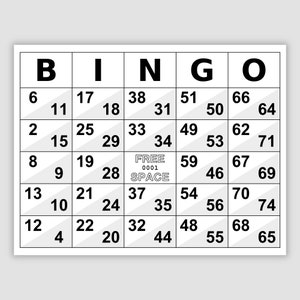 1000 Double Bingo Cards Pdf Download, 1, 2, and 4 Per Page, Instant Printable Fun Party Game, Double Action Bingo, White