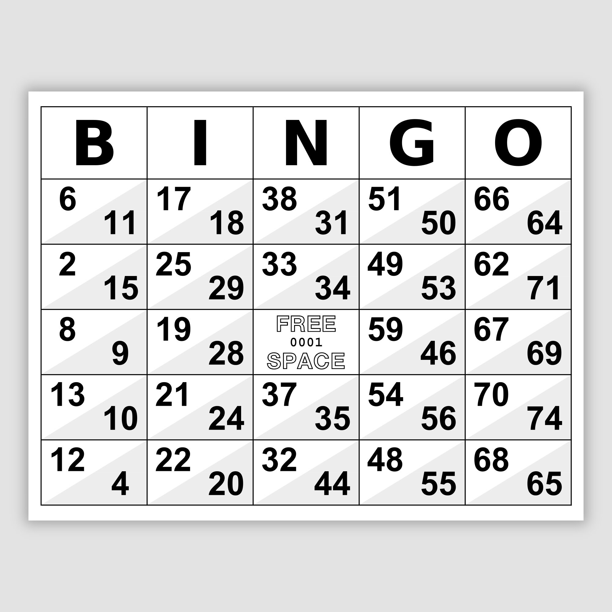 Free Printable Double Action Bingo Cards Free Printable Double Action Bingo Cards