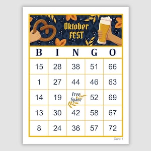 1000 Oktoberfest Bingo Cards Download, Oktoberfest bingo printable bingo Oktoberfest printable Oktoberfest bingo print out bingo for adults