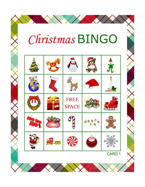 100 Printable Christmas Bingo Cards 1 per Page Fun Christmas | Etsy Canada