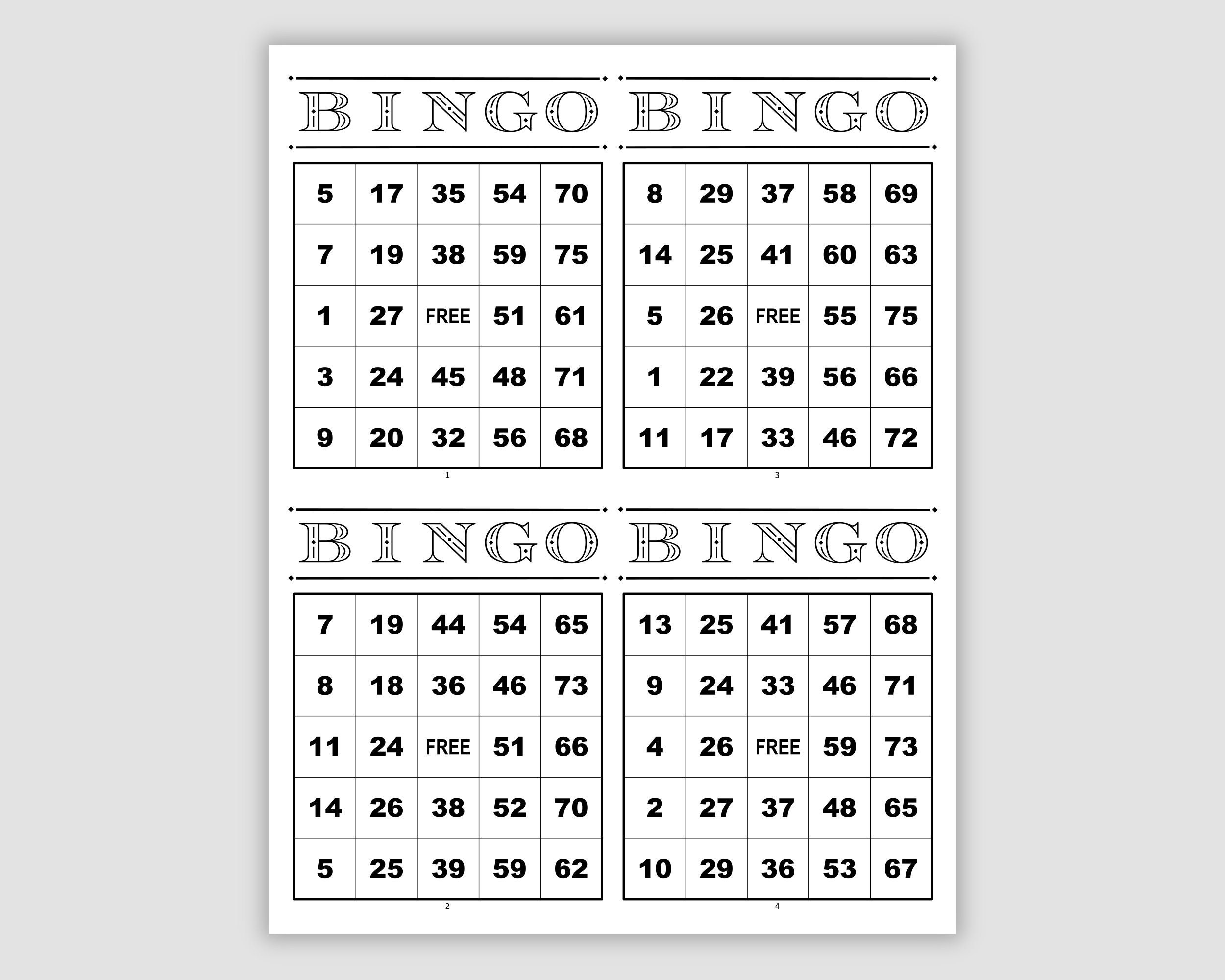 Free printable bingo cards descubra a emo o das apostas com todos os