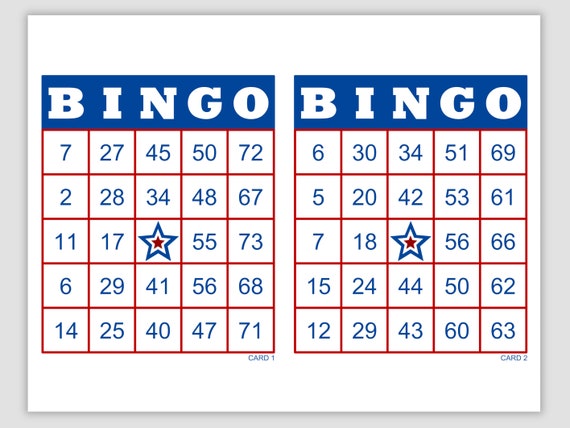 500 Bingo Cards Pdf Download, 1, 2, and 4 per Page, Instant