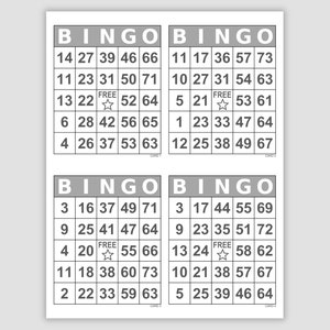 1000 Bingo Cards Pdf Download 1 2 and 4 per Page Large - Etsy