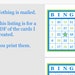 Bingo Cards 1000 Cards 1 per Page Instant Pdf Download - Etsy