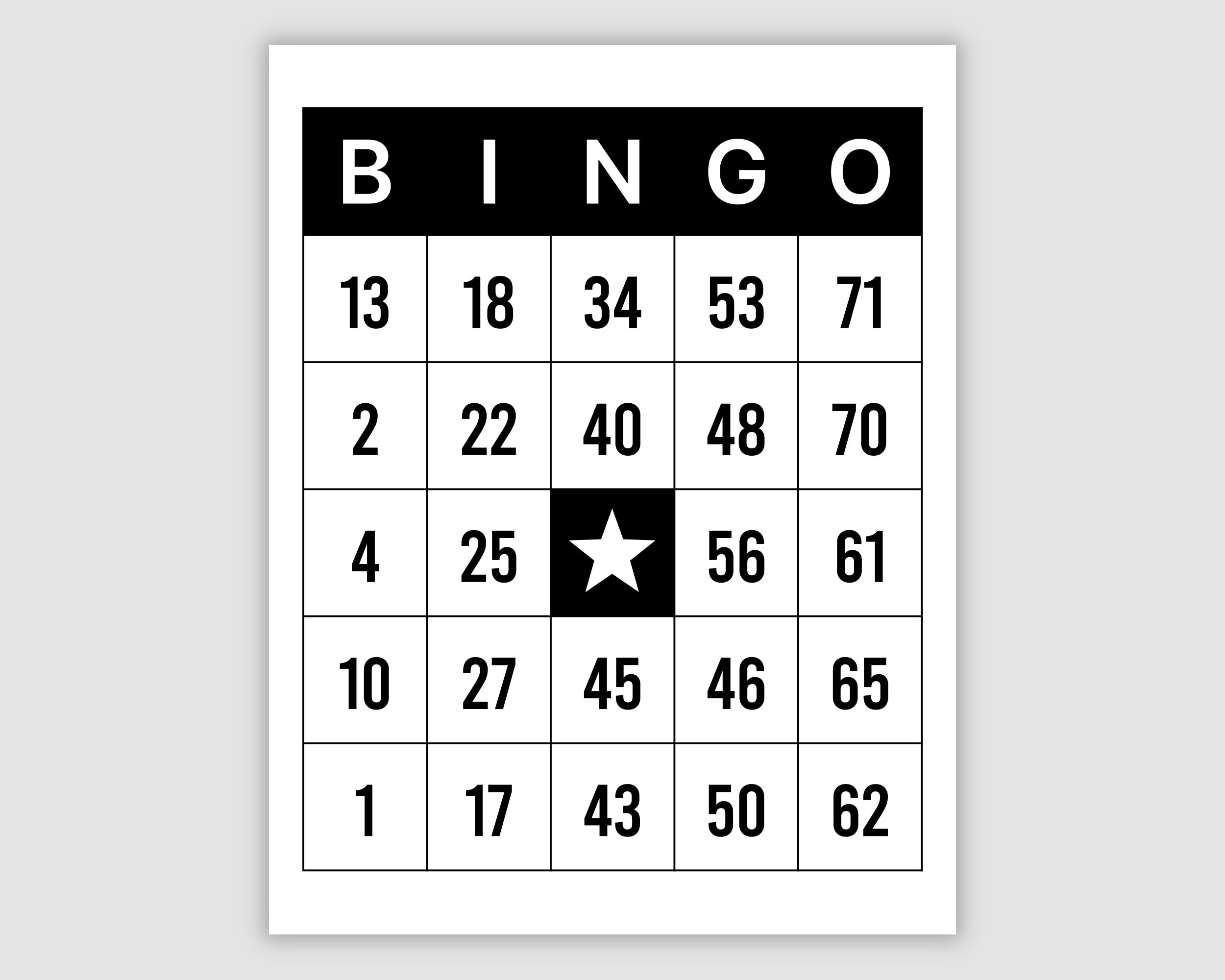 600 Bingo Cards Pdf Download, 1, 2, 4, and 6 per Page, Instant
