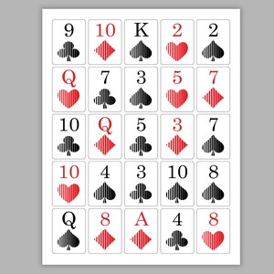 200 Large Print Poker Bingo Cards Set 1, Pdf Download, Instant Printable Fun Party Game - Etsy