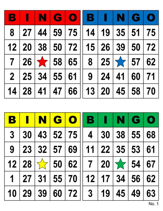 Bingo Cards 2000 Cards Per Page Instant Printable Pdf Canada ...