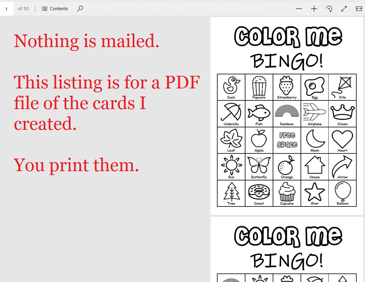 50-bingo-cards-printable-pdf-download-1-per-page-fun-party-game-coloring-pages-memory-game-etsy