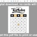 500 Birthday Bingo Cards Pdf Download, 1 and 2 per Page, Instant ...