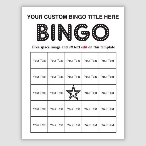 Free Bingo Card Template Etsy Free Bingo Card Template Etsy