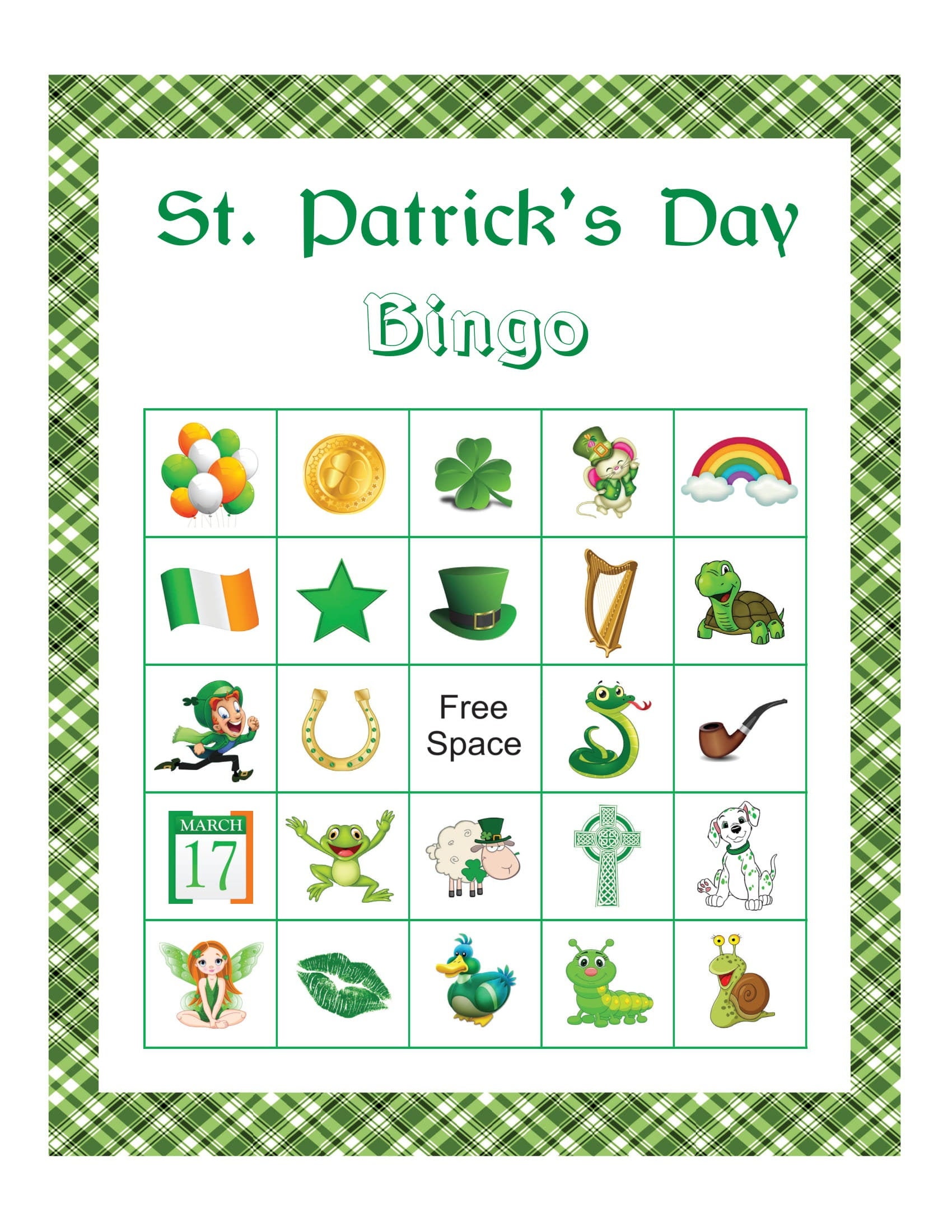 100 St. Patrick's Day Bingo Cards 1 per Page Instant - Etsy