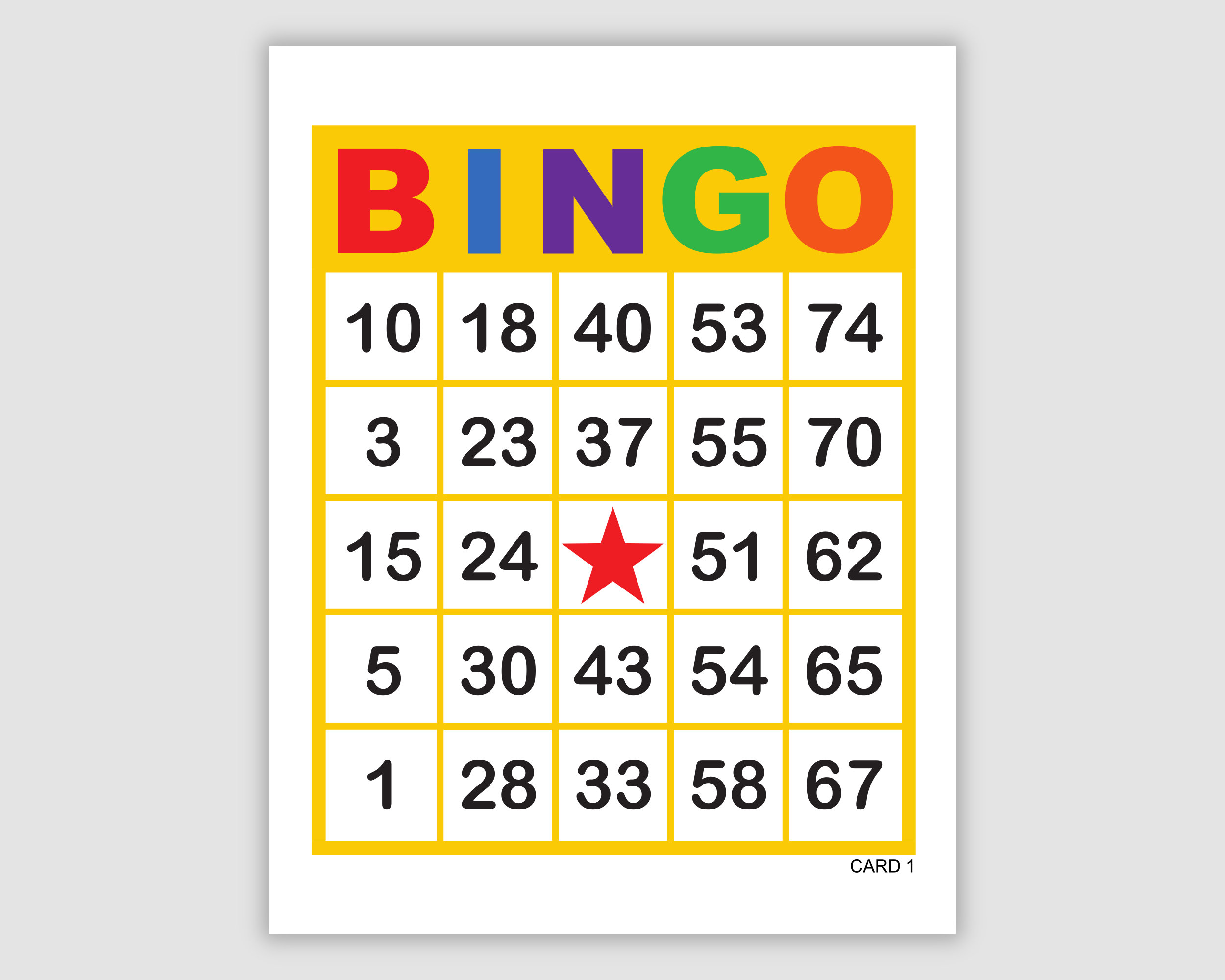 1000 Bingo Cards Pdf Download, 1, 2, and 4 per Page, Instant