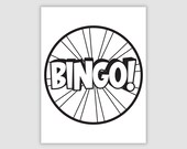 Bingo Download, 1, 2, 4, 6, and 12 Per Page, Fun Activity, Pdf Coloring Page To Make Bingo Party Decorations, Signs, or Custom Bingo Paddles