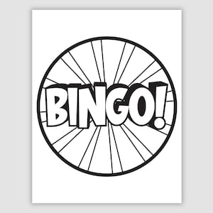 Bingo Download, 1, 2, 4, 6, and 12 Per Page, Fun Activity, Pdf Coloring Page To Make Bingo Party Decorations, Signs, or Custom Bingo Paddles