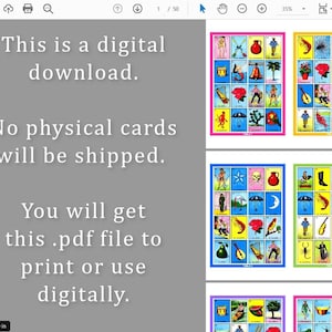 Loteria Cards 1 54 Pdf Printable