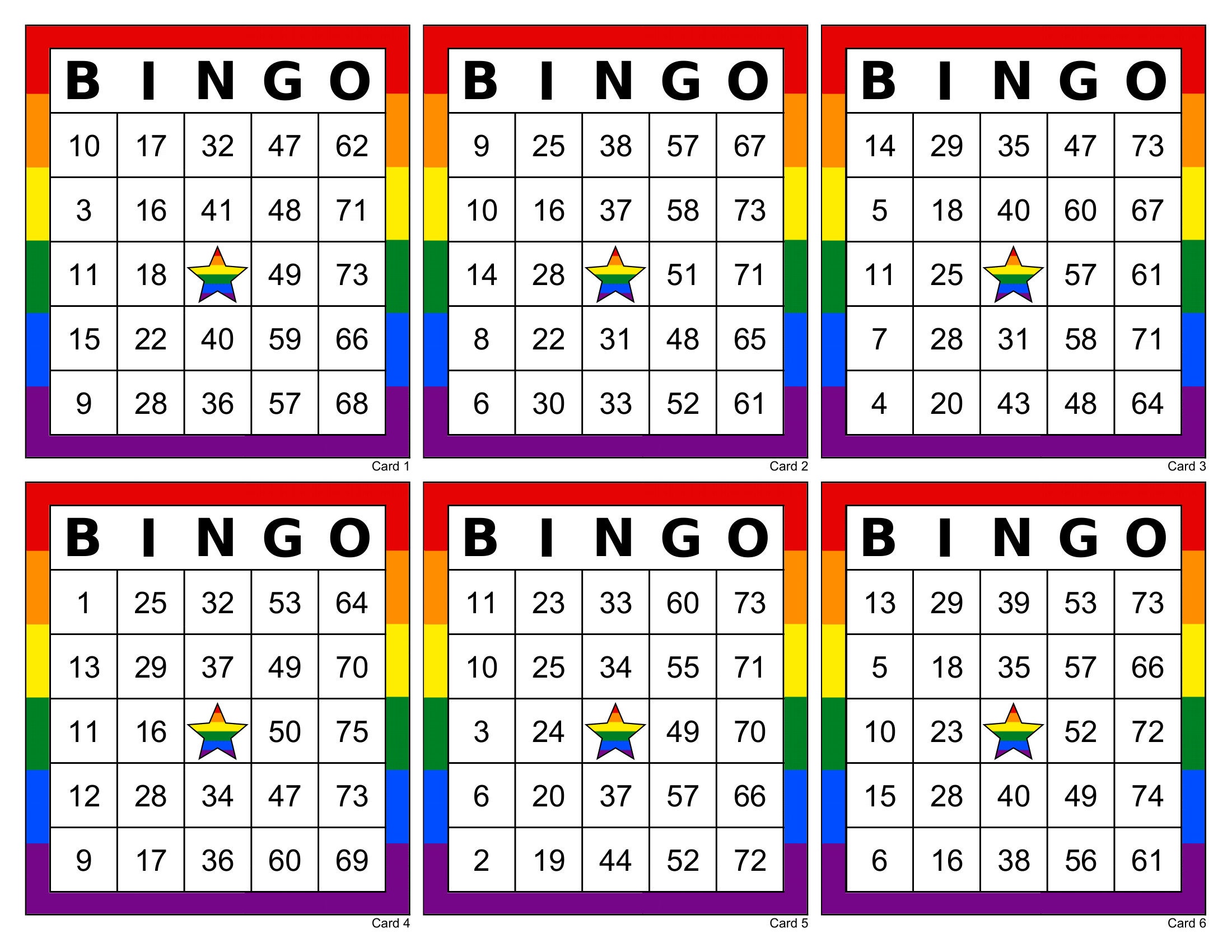 Free Printable Bingo Cards 1 100