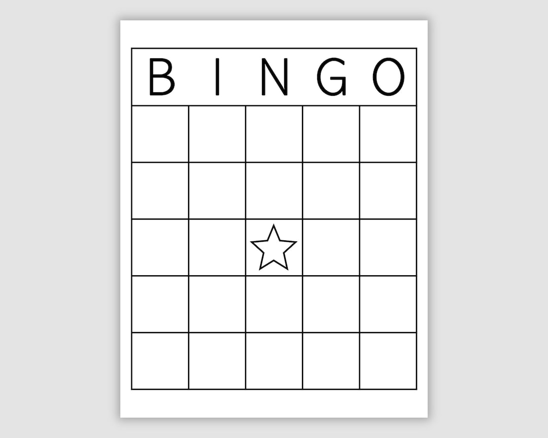 Blank Bingo Card Template Prints 1 2 4 6 and 9 per Page Printable Blank Bingo Card Template Prints 1 2 4 6 and 9 per Page Printable
