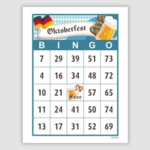 1000 Oktoberfest Bingo Cards Download, Oktoberfest bingo printable bingo Oktoberfest printable Oktoberfest bingo print out bingo 75 call