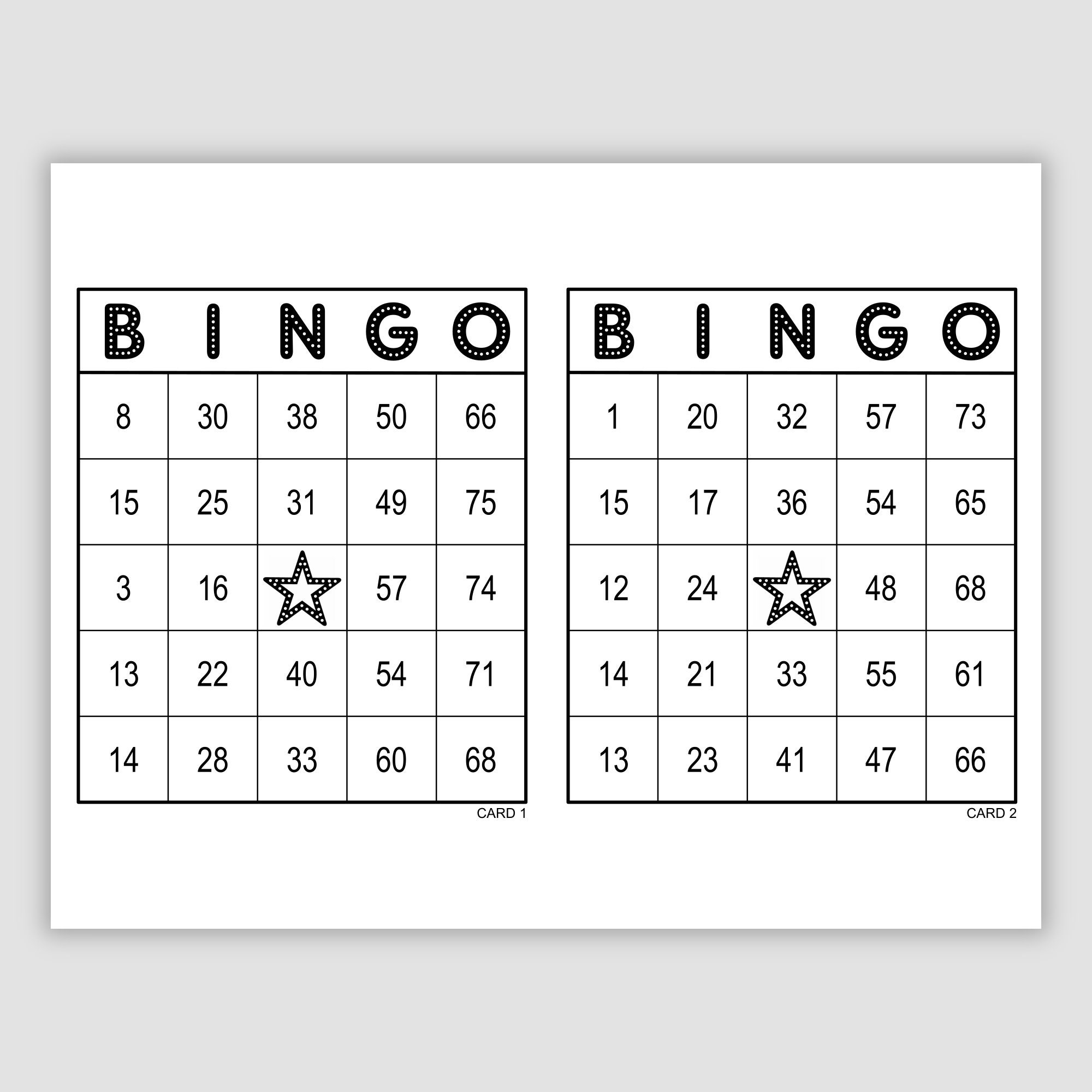 Faial tyran en sælger 1000 Bingo Cards Pdf Download 2 per Page Instant Printable - Etsy