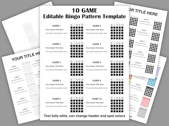 Bingo Patterns Free Printable