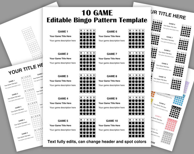 Easy Peasy BINGO Card Patterns for Really Fun BINGO Games - Bingo Cards ...