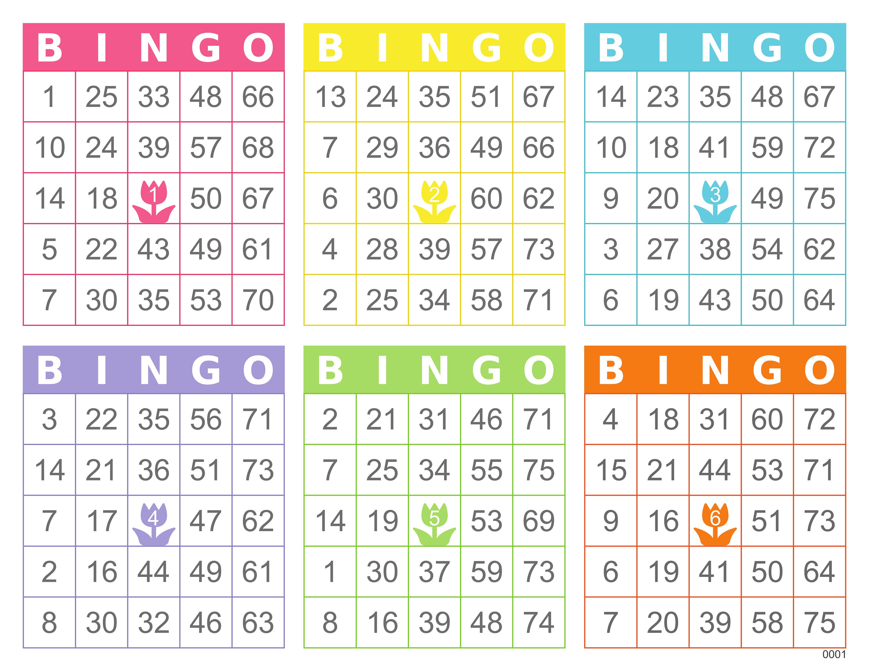 3000 Bingo Cards Pdf Download 6 per Page 75 Call Instant Etsy UK
