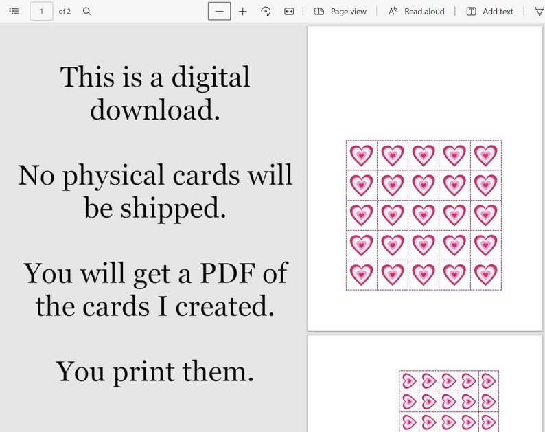 100 Bingo Cards Pdf Download 1 per Page Instant Printable - Etsy