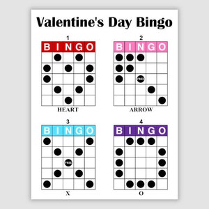 Valentine's Day Bingo Pattern Program Flyer, Instant Printable Pdf Download, Etsy emails download link at payment processed