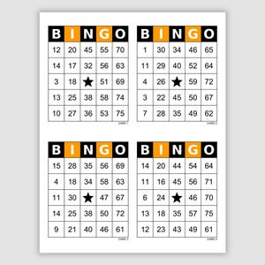 Bingo Ranges 600 Bingo Cards Pdf Download, 1, 2, 4, and 6 per Page, Instant ...