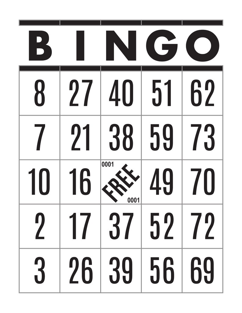5000 Printable Bingo Cards Pdf Download 1 2 and 4 per - Etsy