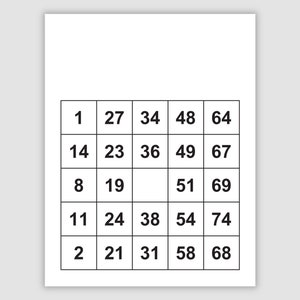 5000 Bingo Cards Blank Areas To Personalize 75 Call Large Print Bingo Cards Printable Pdf blank bingo card bingo card empty bingo card