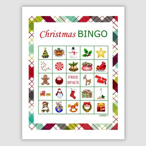 200 Christmas Bingo Cards Pdf Download, 1 and 2 per page, Printable Christmas Party Game Printable Christmas Game Printable Holiday Game
