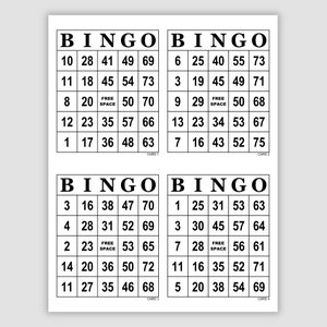 500 Jumbo Printable Bingo Cards Pdf Download, 1, 2, 4, and 6 per Page ...