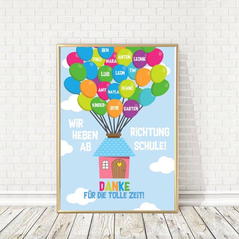 Poster Farewell To Kindergarten Educator School Kita Etsy