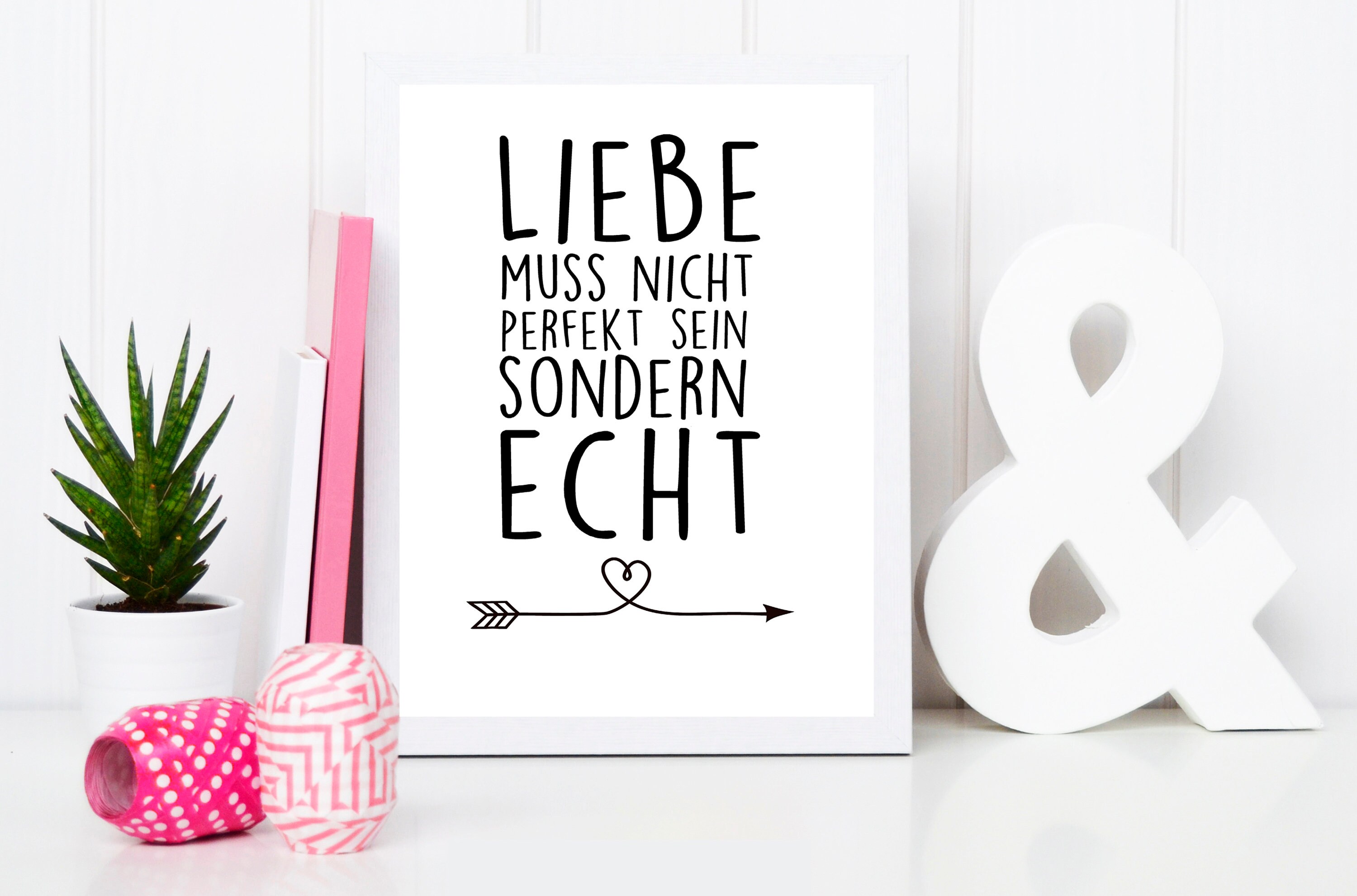 POSTER Liebe muss nicht perfekt sein sondern echt Liebe Etsy