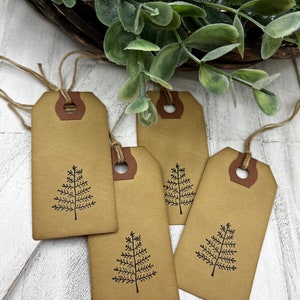 25 Small Black primitive stick tree Primitive Coffee Stained Price Hang Tags gift lot 2-3/4" x 1-1/4"