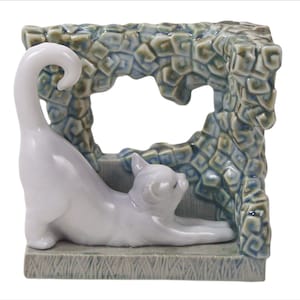 Vintage Lladro Figurine Kitten Natural Frame Cat Figure Retired 2008 Noguerón