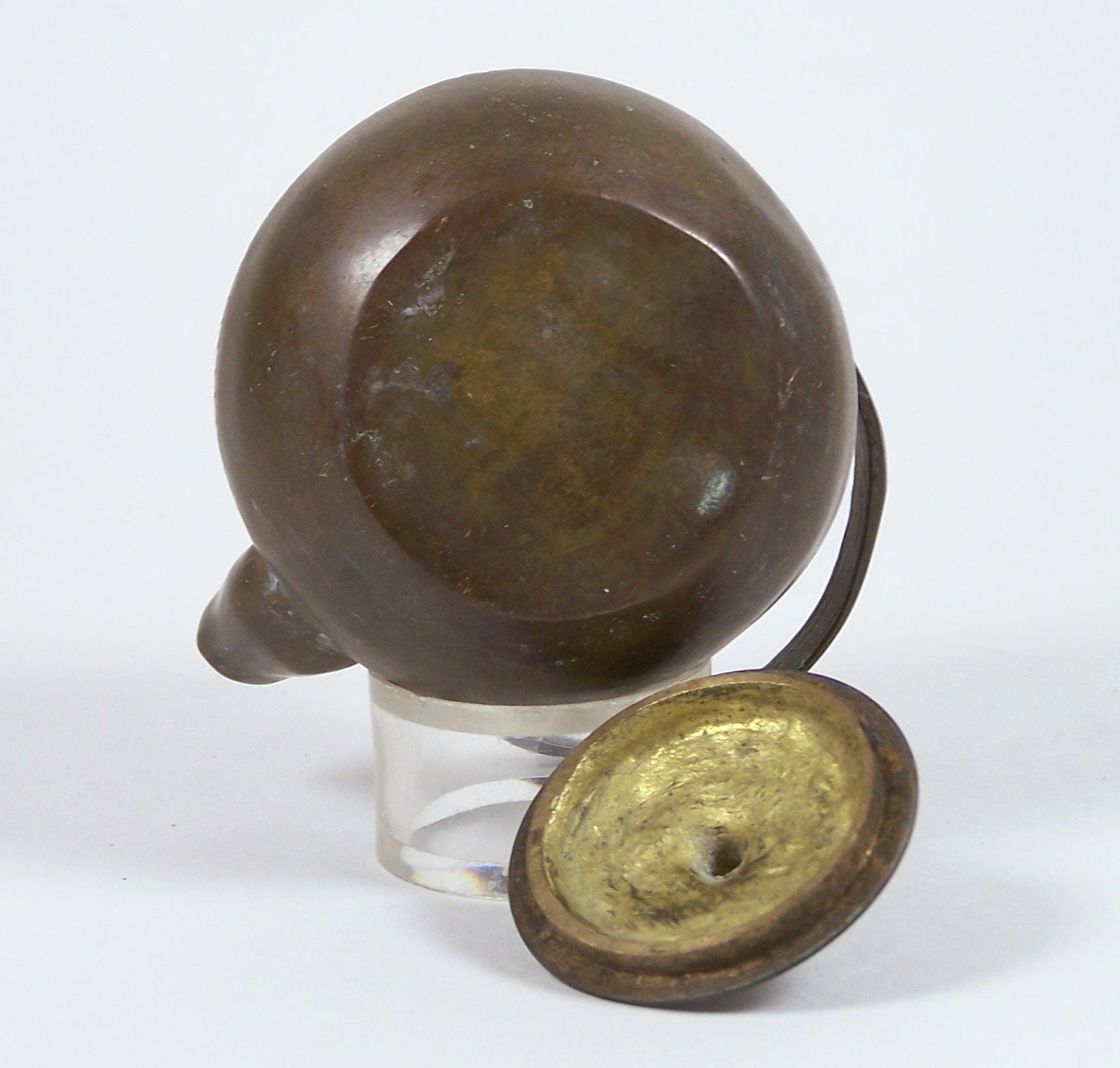 Vintage Miniature Brass Teapot Crosshatch Design Swivel Handle Etsy