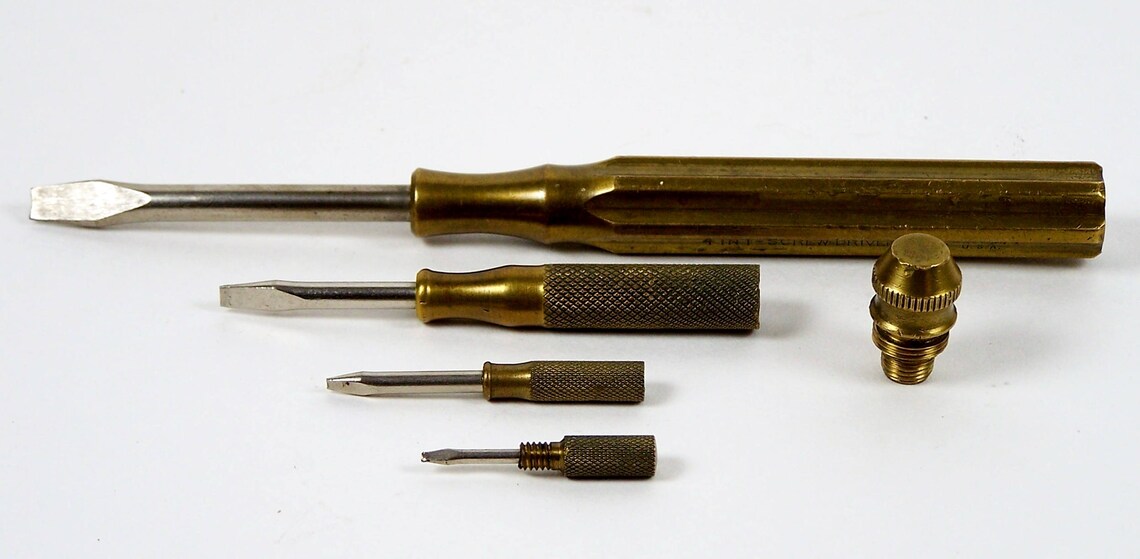 Vintage Brass Nesting Screwdriver Set 4 in 1 Screwdriver Set 6 Etsy