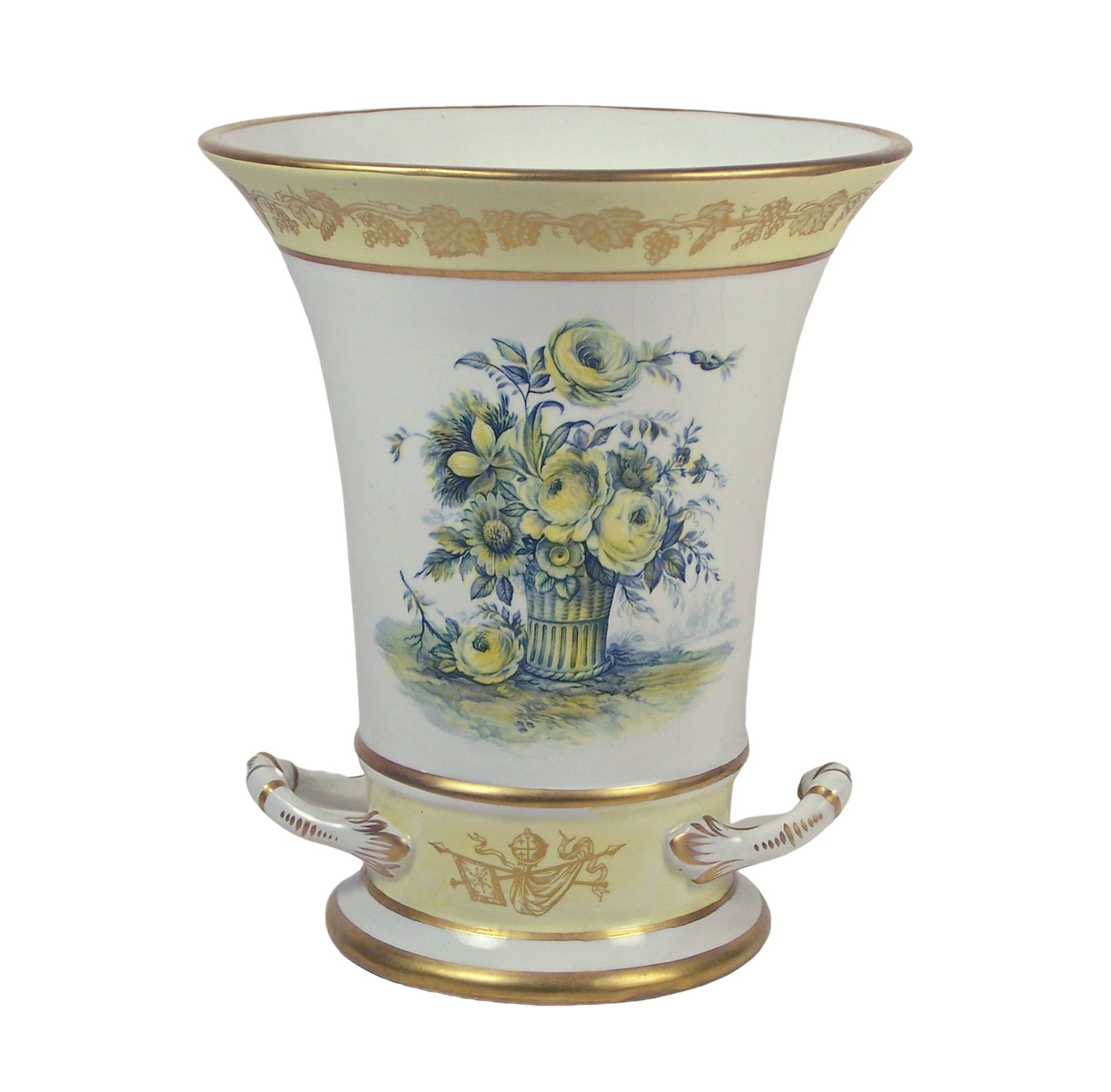 Vintage Mottahedeh Design Italy Vase Yellow Rose Floral Double - Etsy Vintage Mottahedeh Design Italy Vase Yellow Rose Floral Double - Etsy