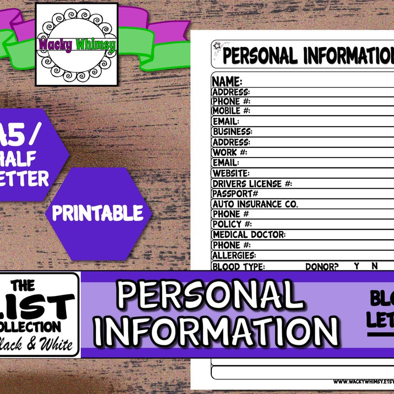 Filofax Printables - Etsy