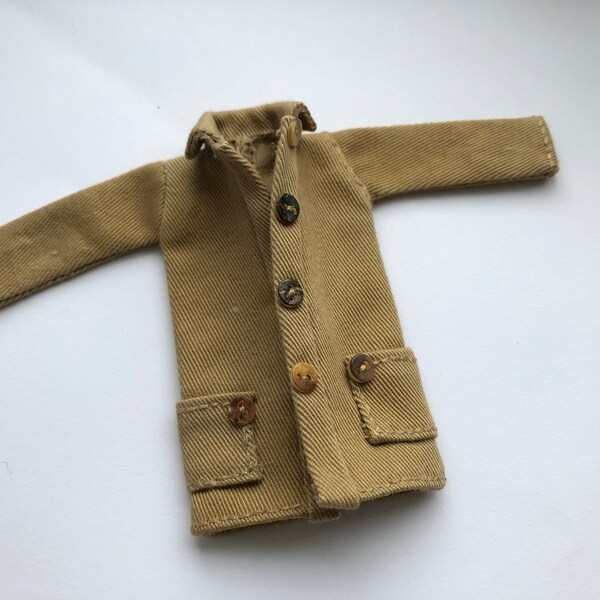 schaal 1/12 mannen beige trenchcoat voor Heidi poppen door het Jing Creations